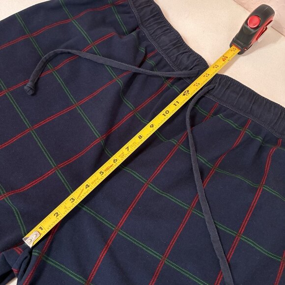 Nautica Flannel Pajama Pants Mens XL Navy Blue Red Green Plaid Pockets Lounge - Picture 9 of 10